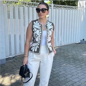 NWT Zara Embroidered Vest